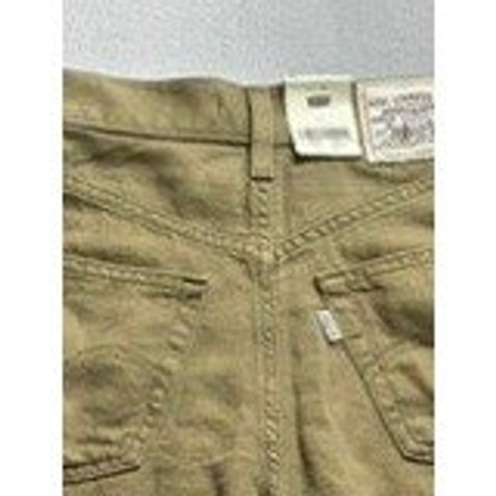 Levi's Womens Shorts 25 Green NWT High Rise Baggy Lightweight Linen Utility Boho - Picture 8 of 13